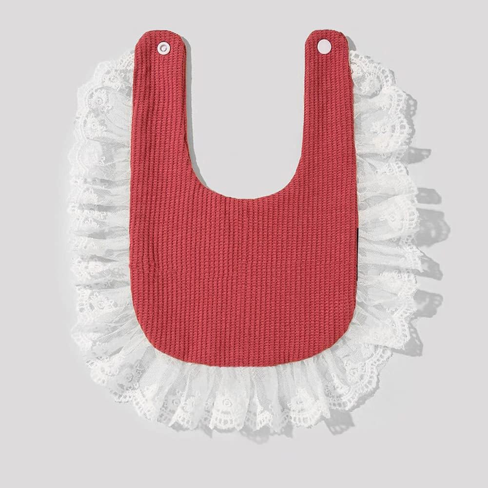 Surakey Baby Muslin Bandana Drool Lace Bibs Adjustable Bibs, Teething and Drooling Bibs Saliva Towel Clean Bibs for Newborn - Gray - Image 7